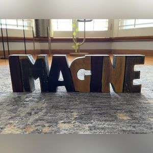 Wooden positive words IMAGINE & REJOICE